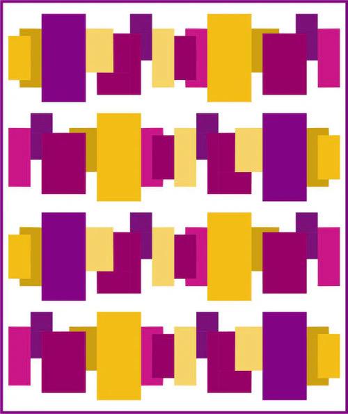 Cotton Street Commons Trafalger Square Quilt Pattern Finished Size: 62"x74"