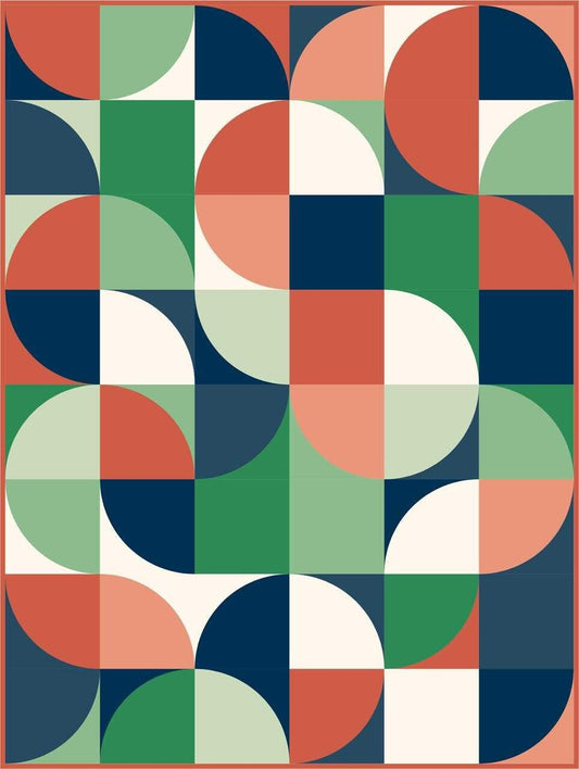Cotton Street Commons Go Round In Circles Quilt Pattern Finished Size: 57"x76"