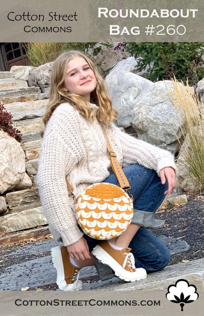 PDF Cotton Street Commons Roundabout Bag Pattern Finished Size: 9"x3"