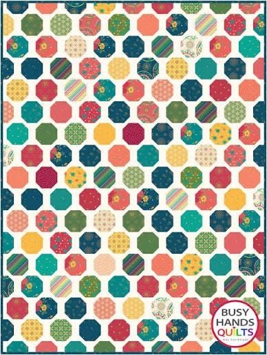 LIMITED EDITION!! Wild Blooms Quilt Kit Featuring Riley Blake Market Street Fabric Collection Finished Size: 54"x72"