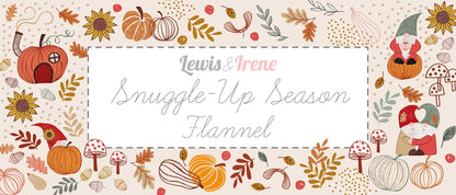 Lewis & Irene Snuggle Season Flannel Fabric Collection Pumpkins on Jade F682.2 Authentic Premium 100% Cotton Flannel