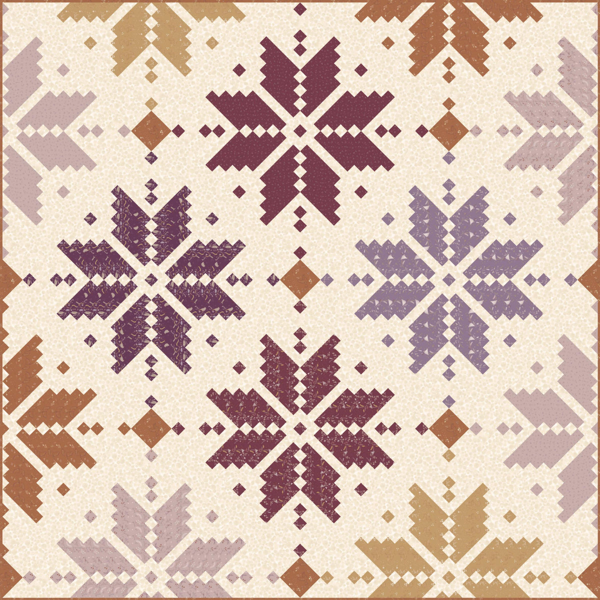 LIMITED EDITION Lo & Behold Knitted Star Quilt Kit Featuring Lewis and Irene Meadowside Fabric Collection 62"x62"