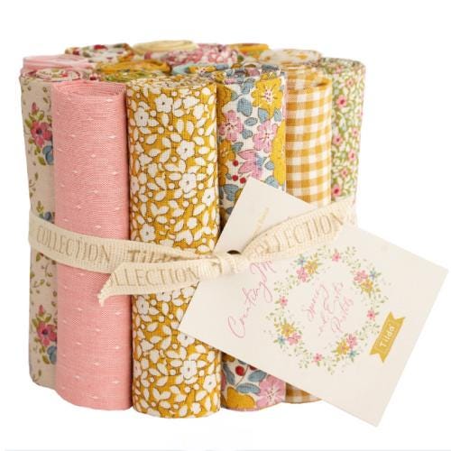 Tilda Creating Memories Spring & Easter Pastels Fabric Collection 16pc Fat Eight Bundle Authentic Premium 100% Cotton Fabrics