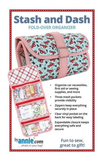 ByAnnie Stash & Dash Fold-Over Organizer Pattern (14 Colors of 18"x54" Mesh Packs Sold Separately)