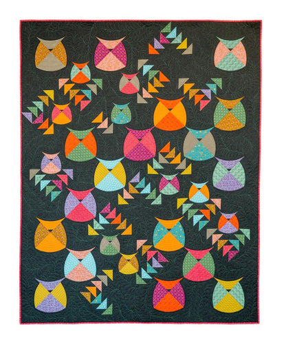 Sew Kind of Wonderful Mod Owls Revival Quilt Pattern #496 Finished Size: 62”x75” (SKW Rulers Sold Separately)