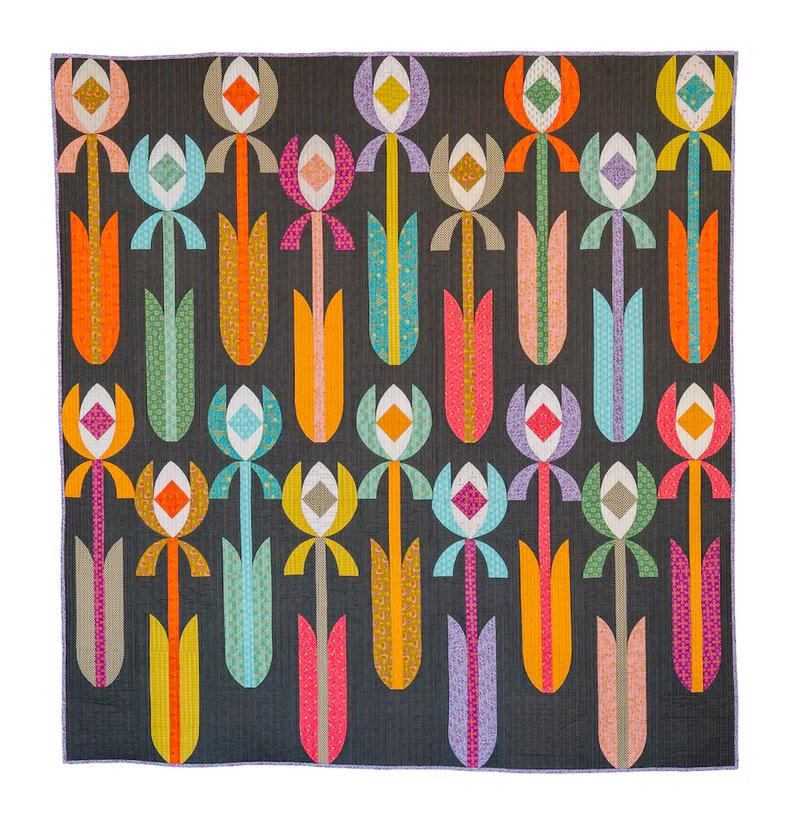 Sew Kind of Wonderful Aunty Iris Quilt Pattern Finished Size: 63"x63" (SKW Rulers Sold Separately)