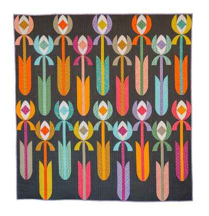 Sew Kind of Wonderful Aunty Iris Quilt Pattern Finished Size: 63"x63" (SKW Rulers Sold Separately)