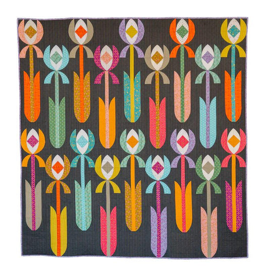 Sew Kind of Wonderful Aunty Iris Quilt Pattern Finished Size: 63"x63" (SKW Rulers Sold Separately)