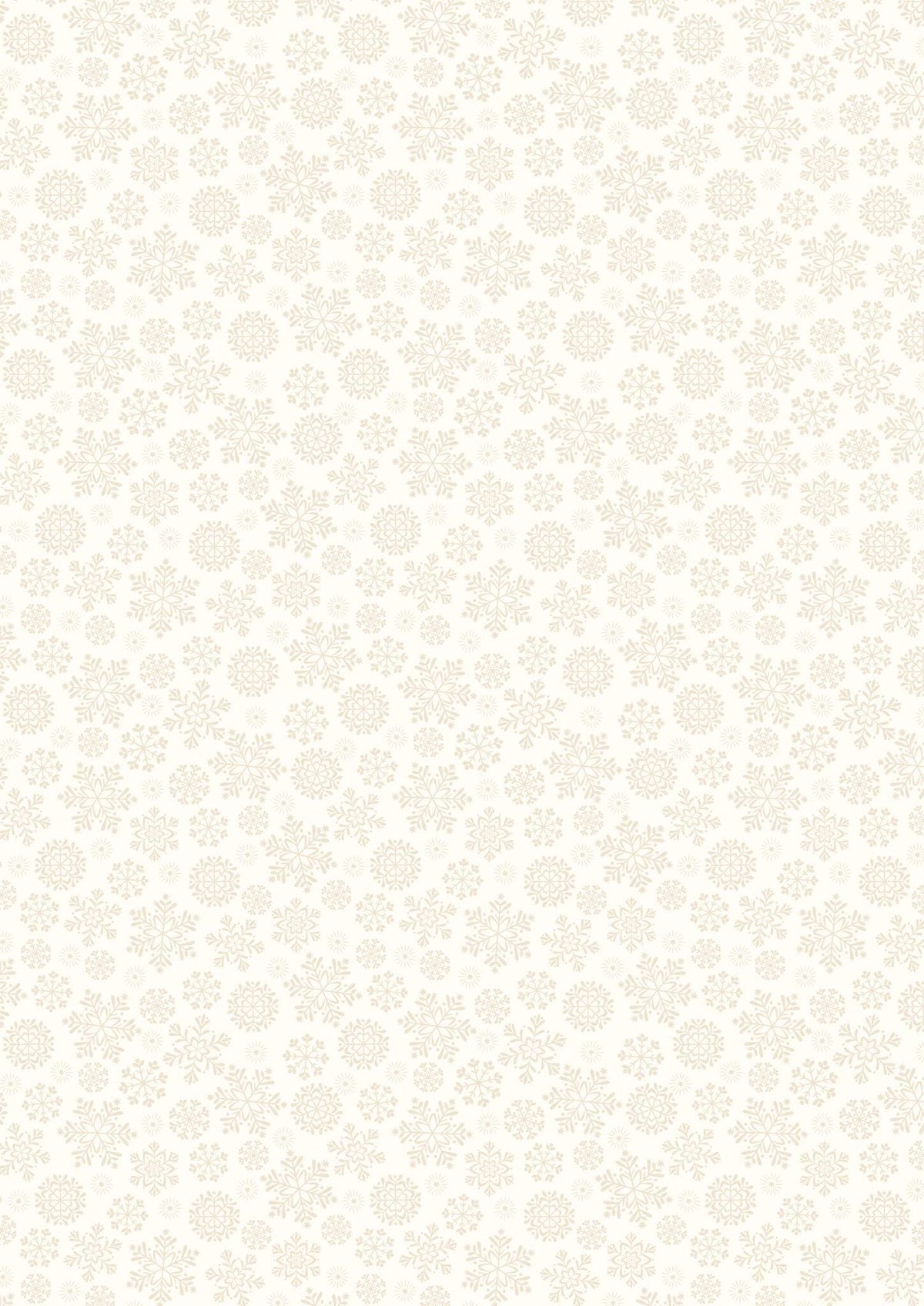 Lewis & Irene Tiny Tonals Fabric Collection Snowflakes on Cream Authentic Premium 100% Cotton Fabric TT31B