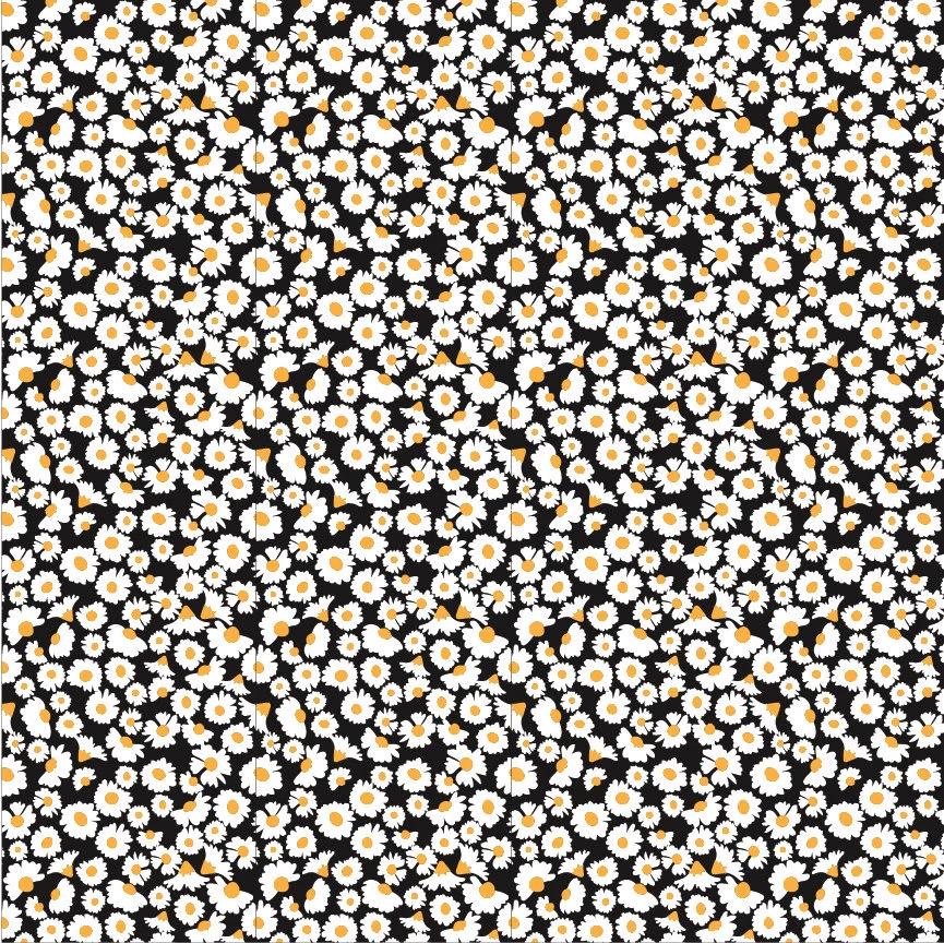 Poppie Cotton Hopscotch & Freckles Fabric Collection Mini Calico on Black Authentic Premium 100% Cotton Quilt Shop Quality Fabrics