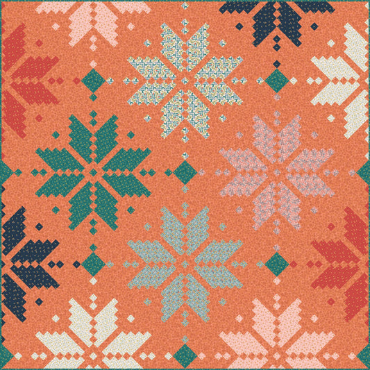 LIMITED EDITION Lo & Behold Knitted Star Quilt Kit Featuring Lewis and Irene Wintertide Fabric Collection 62"x62"