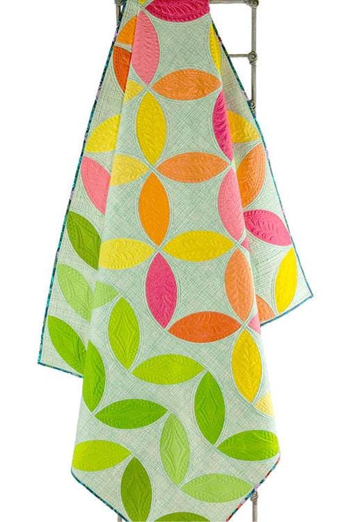 Sew Kind of Wonderful Mod Citrus Quilt Pattern Finished Size 60”x67”