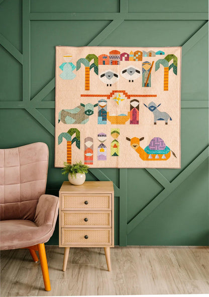 Sew Kind of Wonderful Oh Little Town Nativity Quilt Pattern Finished Size: 42"x42"