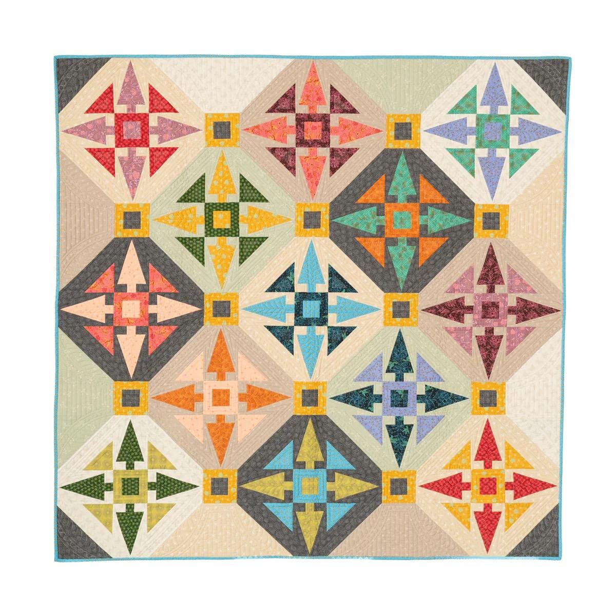 Sew Kind of Wonderful Compass Quilt Pattern Finished Size 59”x59”
