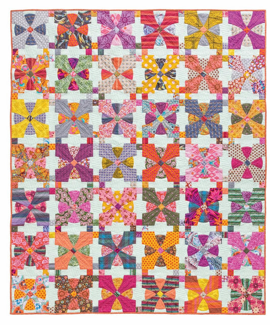 Sew Kind of Wonderful Posh Snowball Quilt Pattern Finished Size 61”x75”
