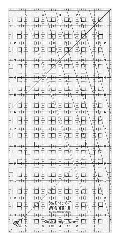 Sew Kind of Wonderful Quick Straight Ruler 5”x12”