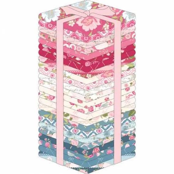 Poppie Cotton Stolen Moments Fabric Collection 24pc Fat Quarter Bundle Authentic Premium 100% Cotton Quilt Shop Quality Fabrics