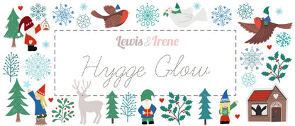 Glow-In-The-Dark Lewis & Irene Hygge Glow Fabric Collection Tomten Forest on Dark Authentic Premium 100% Cotton Fabrics