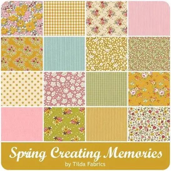 Tilda Creating Memories Spring & Easter Pastels Fabric Collection 32pc 5" Charm Pack Authentic Premium 100% Cotton Fabrics