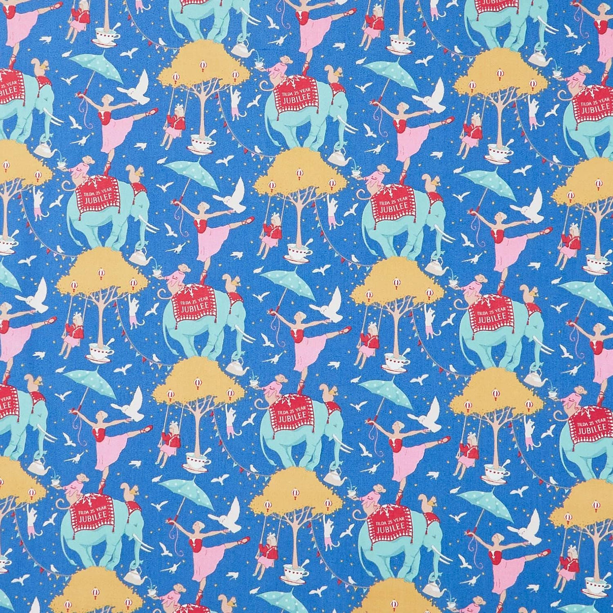 Tilda Jubilee Fabric Collection Circus Life Jubilee Blue Authentic Premium 100% Cotton Fabrics