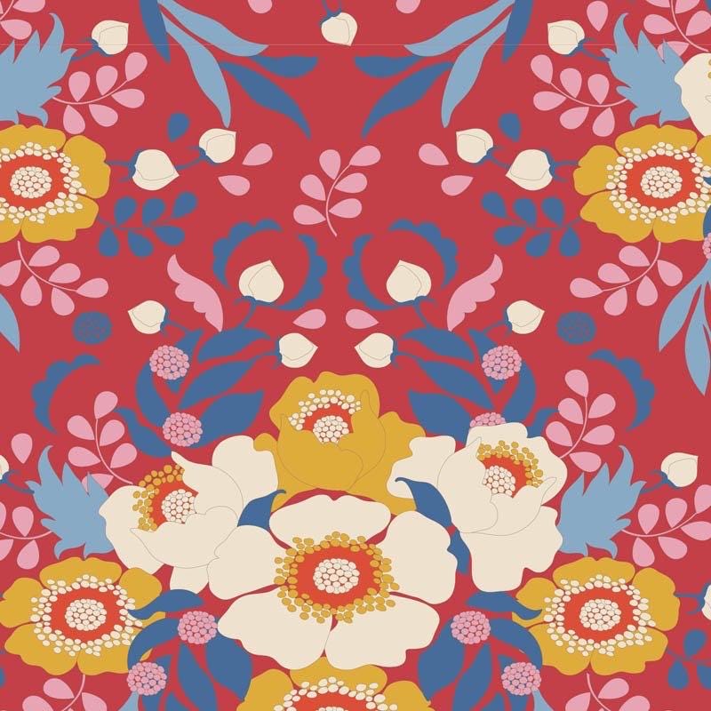 LAST BOLT! Tilda Jubilee Fabric Collection Anemone Red Authentic Premium 100% Cotton Fabrics
