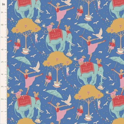 Tilda Jubilee Fabric Collection Circus Life Jubilee Blue Authentic Premium 100% Cotton Fabrics