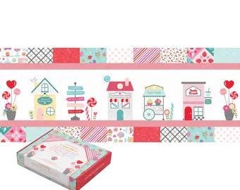 Kimberbell Sweetheart Street Bench Pillow Collection (Options: ME Download Booklet, Embellishment Kit, Fabric Kit, Thread Set)