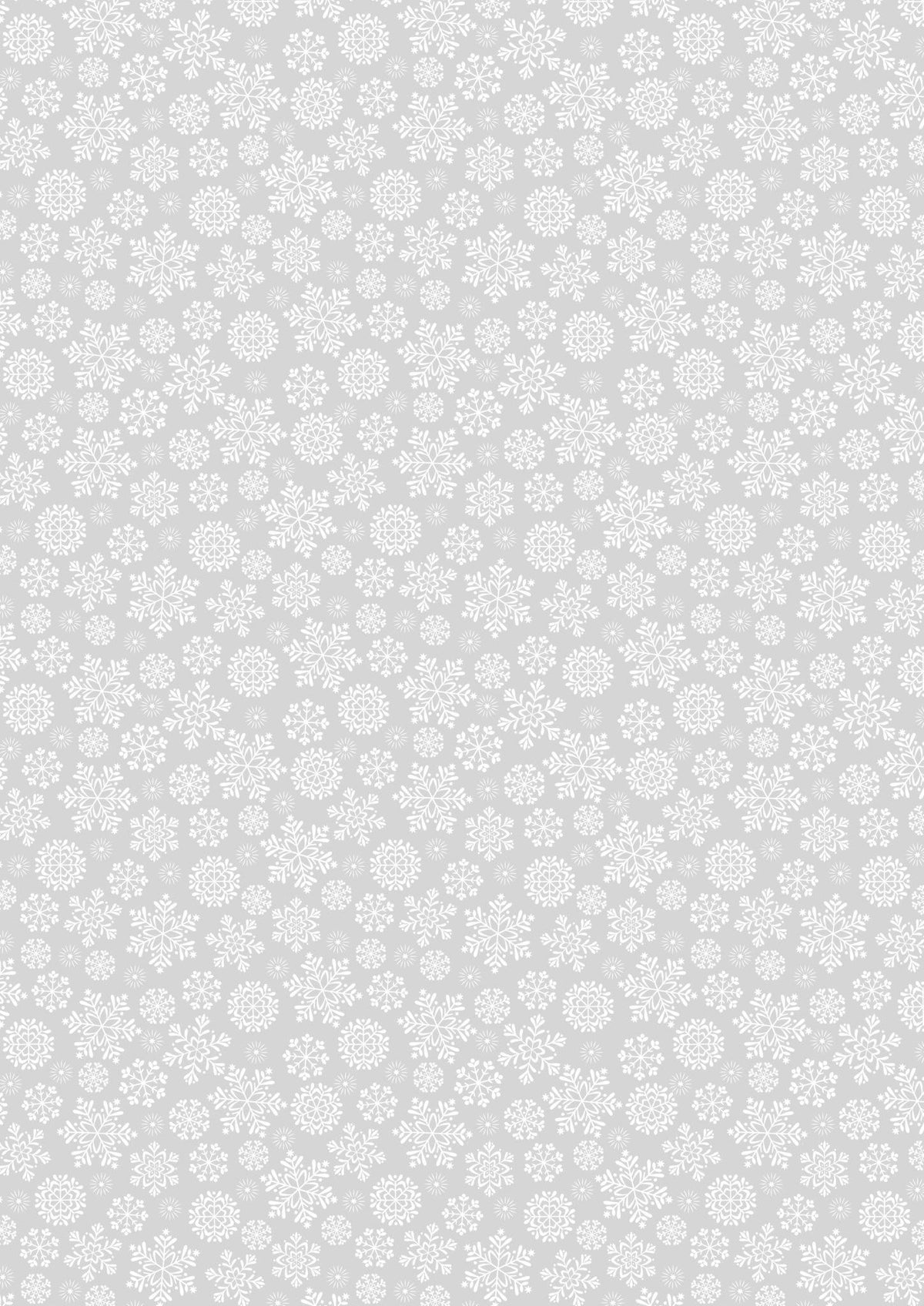 Lewis & Irene Tiny Tonals Fabric Collection Snowflakes on Gray Authentic Premium 100% Cotton Fabric TT31C