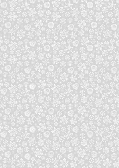 Lewis & Irene Tiny Tonals Fabric Collection Snowflakes on Gray Authentic Premium 100% Cotton Fabric TT31C