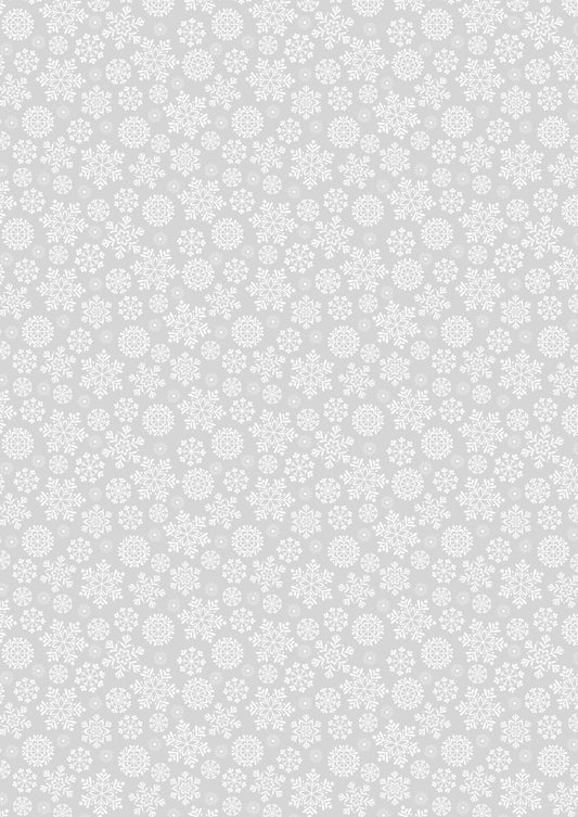 Lewis & Irene Tiny Tonals Fabric Collection Snowflakes on Gray Authentic Premium 100% Cotton Fabric TT31C