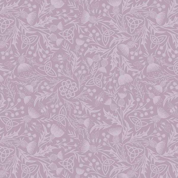 Wideback Lewis & Irene Wide Widths Fabric Collection Mono Thistle on Light Lavender ( 107"-108") Authentic Premium 100% Cotton Fabrics W17