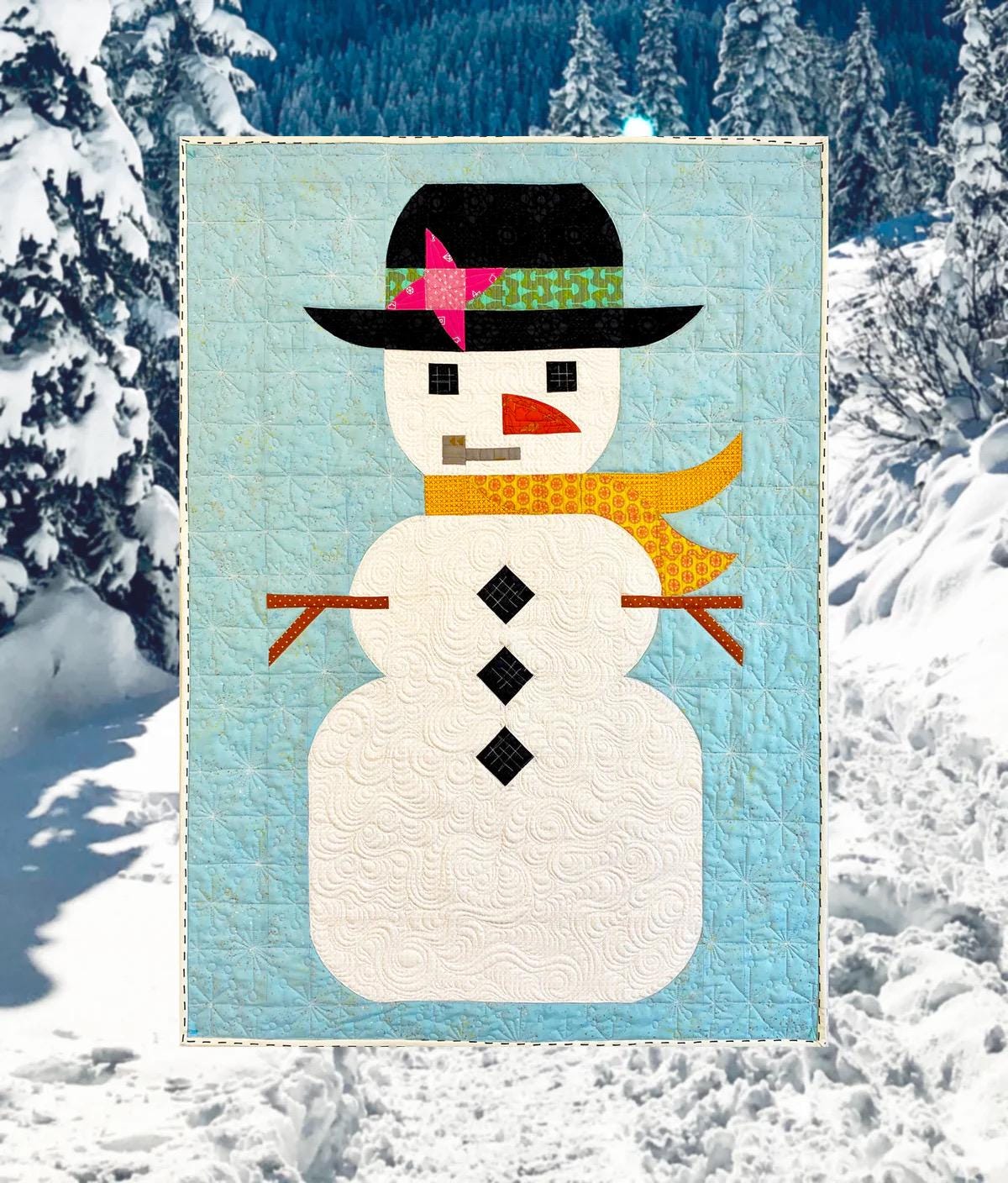 Sew Kind of Wonderful Posh Frosty Quilt Pattern Finished Size 28”x38”
