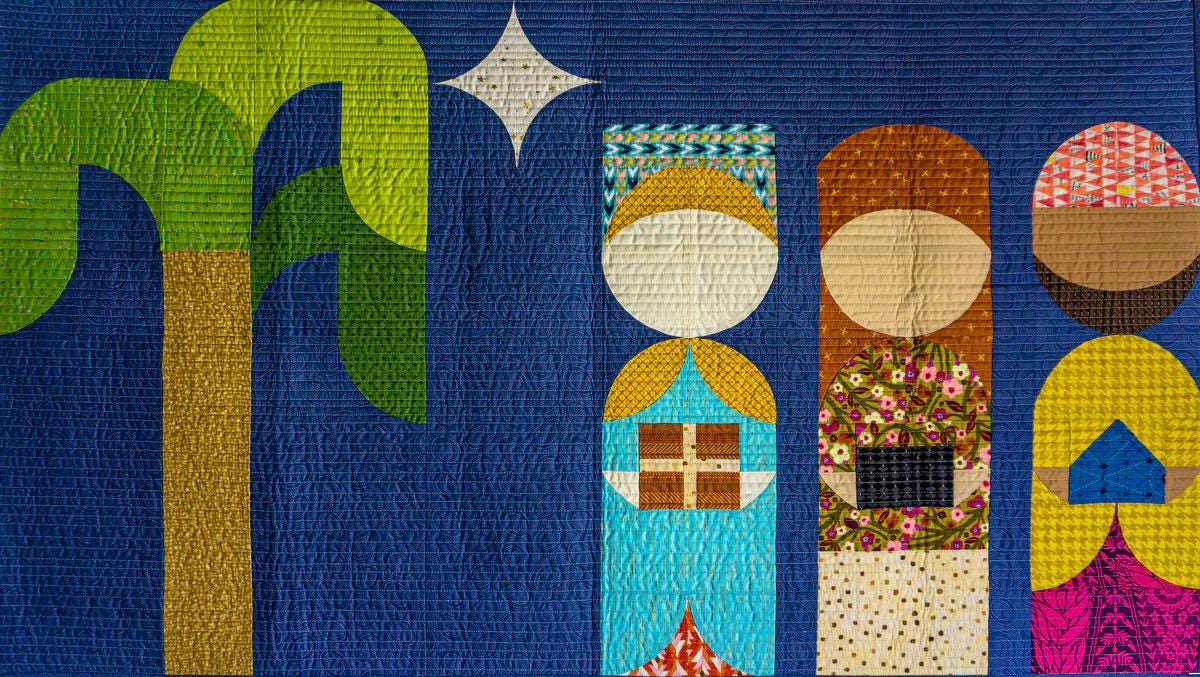 Sew Kind of Wonderful Starry Night Nativity Quilt Pattern (8 variation pattern) & Bonus Block All Is Calm Block Pattern (sold separately)