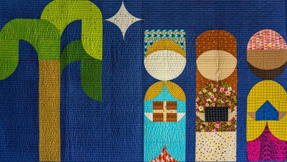 Sew Kind of Wonderful Starry Night Nativity Quilt Pattern (8 variation pattern) & Bonus Block All Is Calm Block Pattern (sold separately)