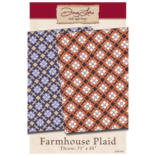 Doug Leko Antler Quilt Designs Farmhouse Plaid Quilt Pattern Finished Size: 71"x85"