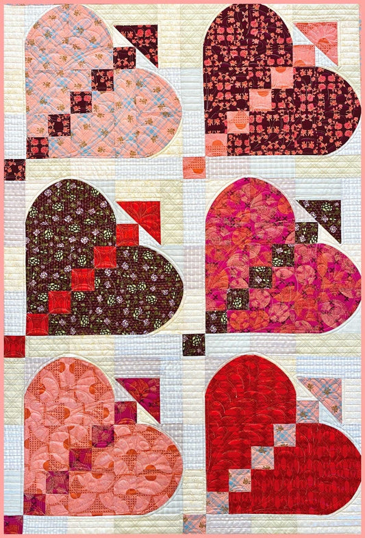 Sew Kind of Wonderful Posh Love Quilt Pattern Finished Size: 28"x42"