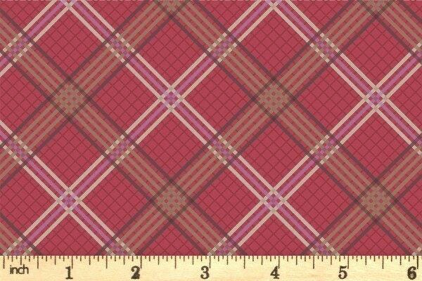 Lewis & Irene Loch Lewis Flannel Fabric Collection Red Check F539B