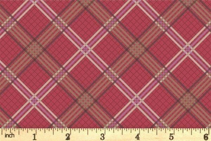 Lewis & Irene Loch Lewis Flannel Fabric Collection Red Check F539B