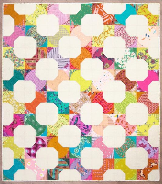 Sew Kind of Wonderful Curvy Bow Tie Quilt Pattern Finished Size 49”x56”