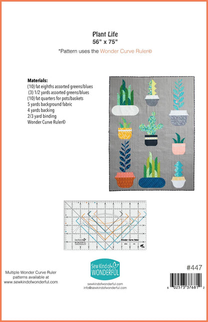 Sew Kind of Wonderful Plant Life Quilt Pattern Finished Size 56”x75”