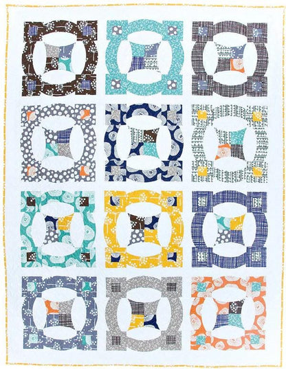 Sew Kind of Wonderful Metro Scope Quilt Pattern Finished size 57”x76”