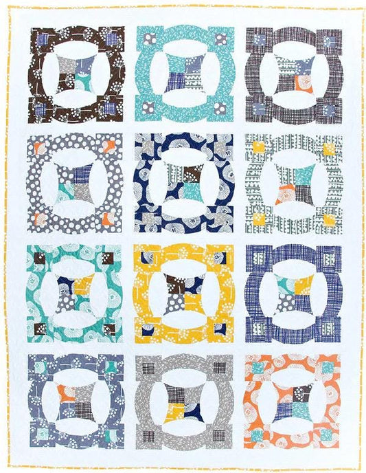 Sew Kind of Wonderful Metro Scope Quilt Pattern Finished size 57”x76”