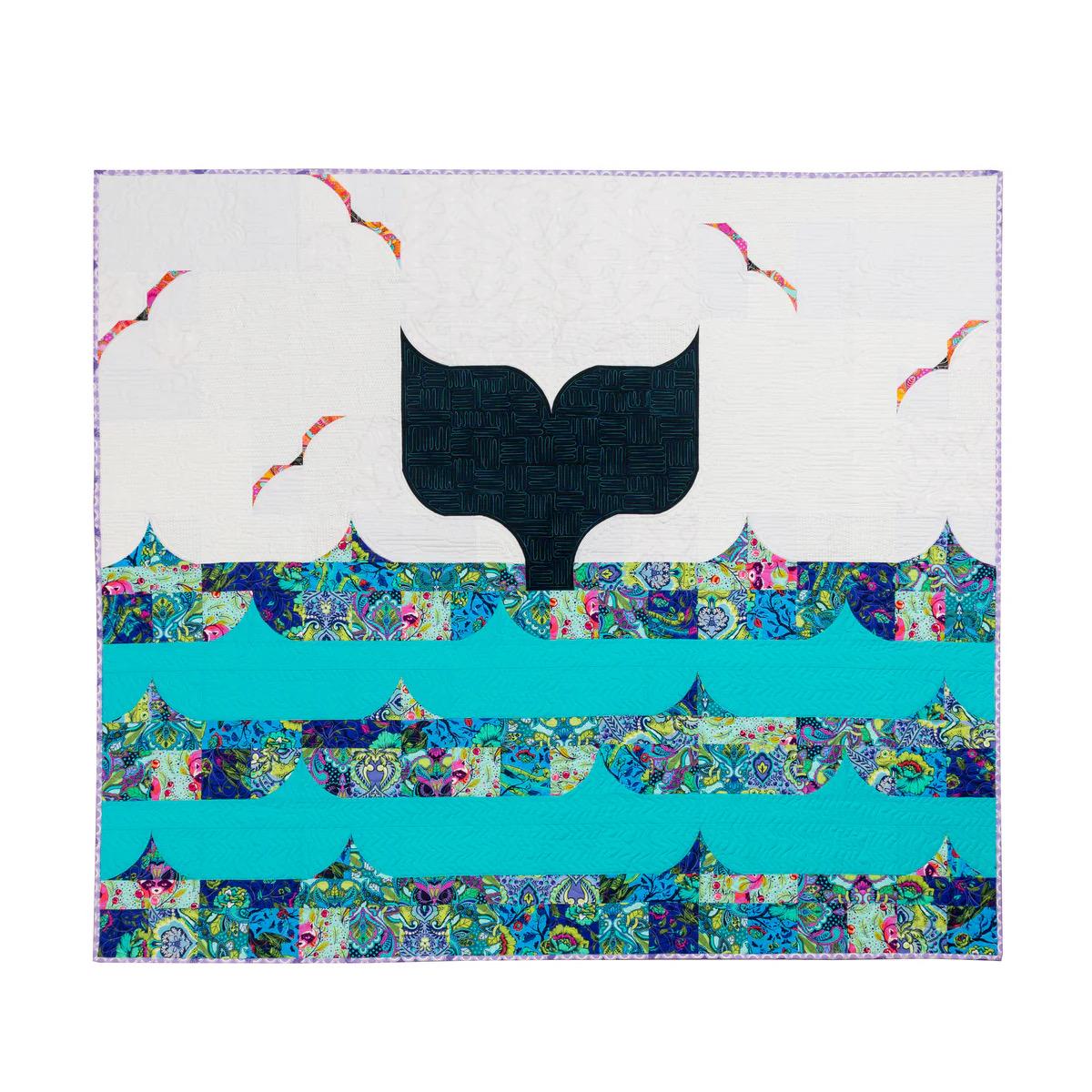 Sew Kind of Wonderful Whale Tale Quilt Pattern Finished size 63”x55”