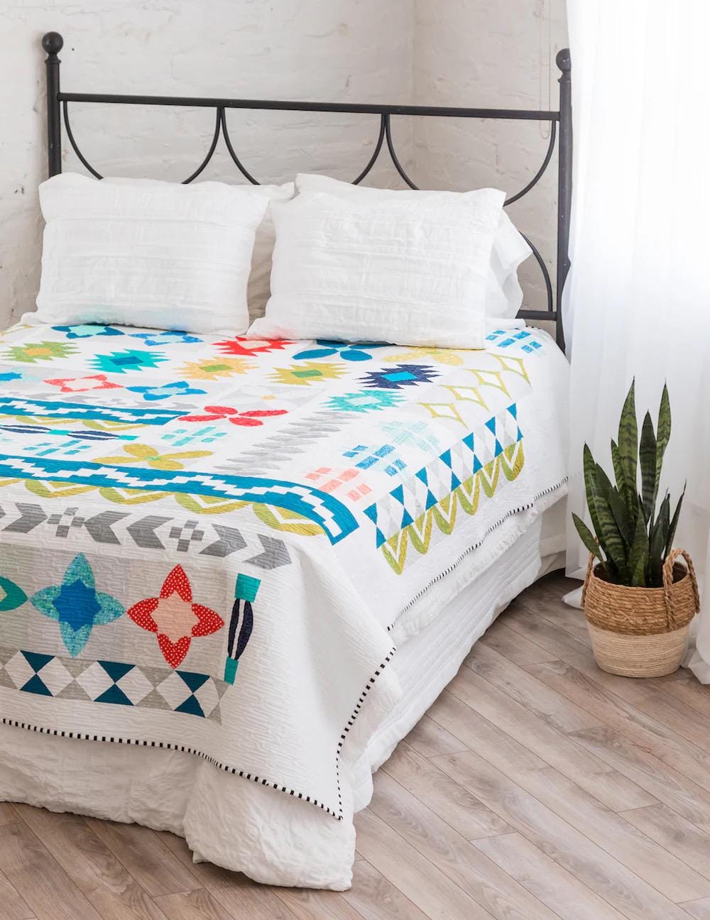 Sew Kind of Wonderful Sedona Quilt Pattern Finished Size: 63"x68" (SKW Mini Quick Curve Ruler Sold Separately)