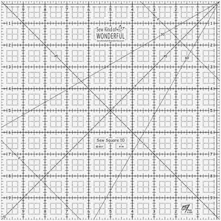 Sew Kind of Wonderful Quick Sew Square Rulers (6”, 8”, 10” sold separately)