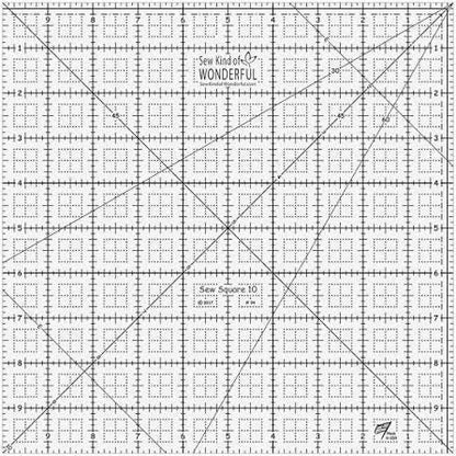Sew Kind of Wonderful Quick Sew Square Rulers (6”, 8”, 10” sold separately)