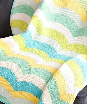 Sew Kind of Wonderful Metro Waves Quilt Pattern Finished Size 54"x72"