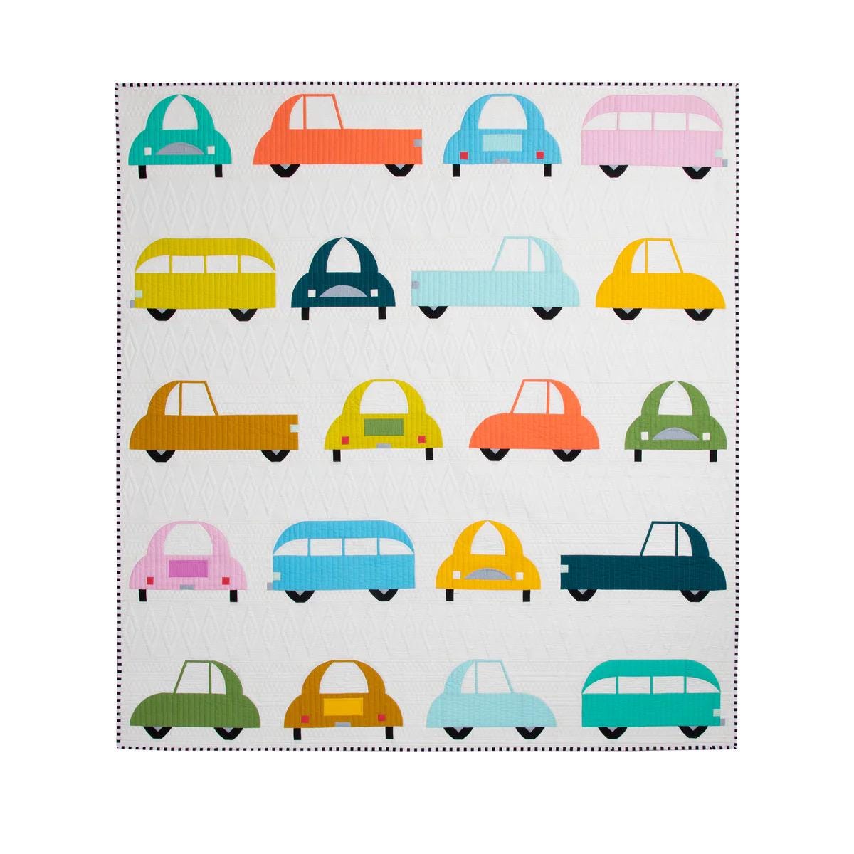 Sew Kind of Wonderful Cool Cars Quilt Pattern Finished Size 62”x67”