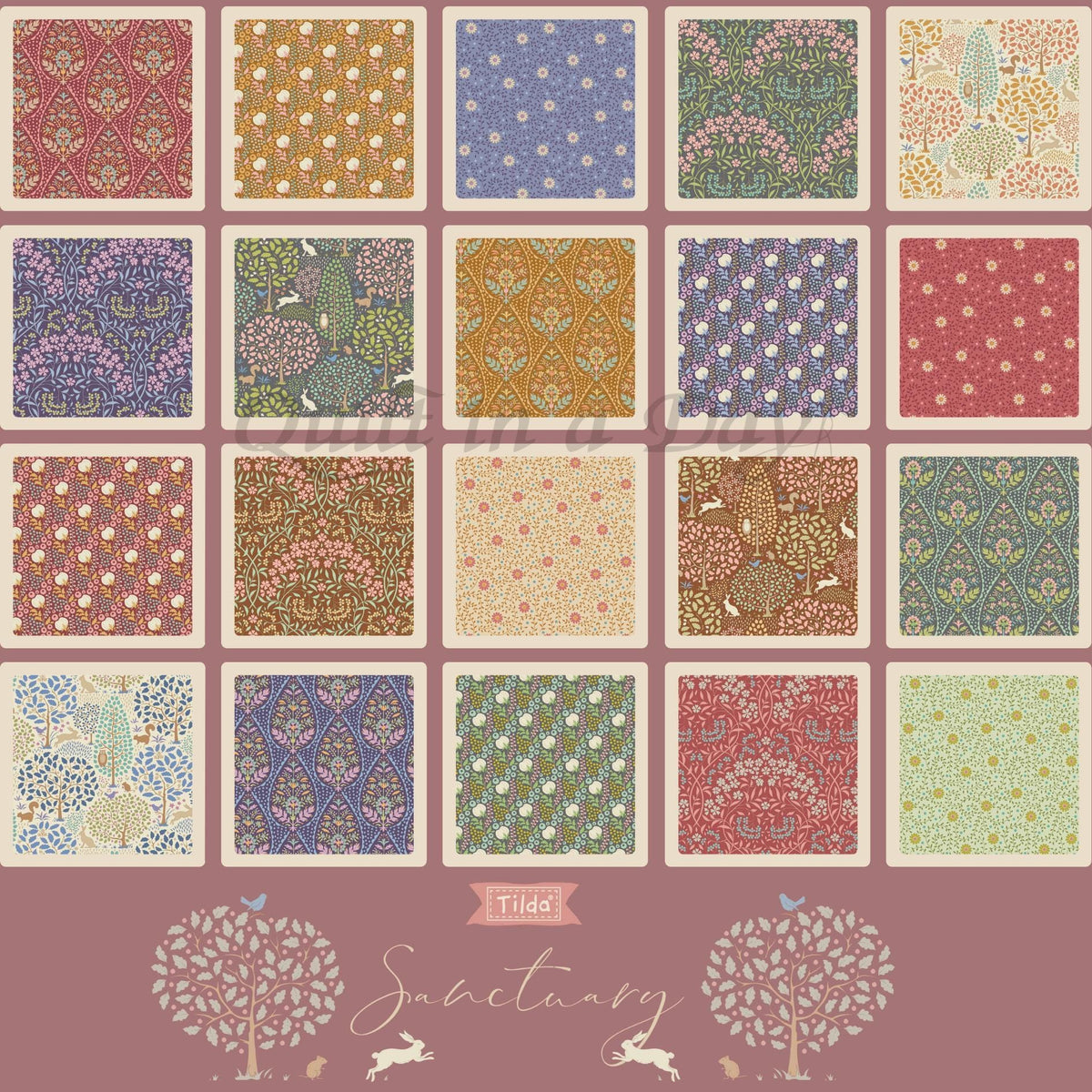 LAST BOLT! Tilda Sanctuary Fabric Collection Cottonfield Ochre Authentic Premium 100% Cotton Fabrics