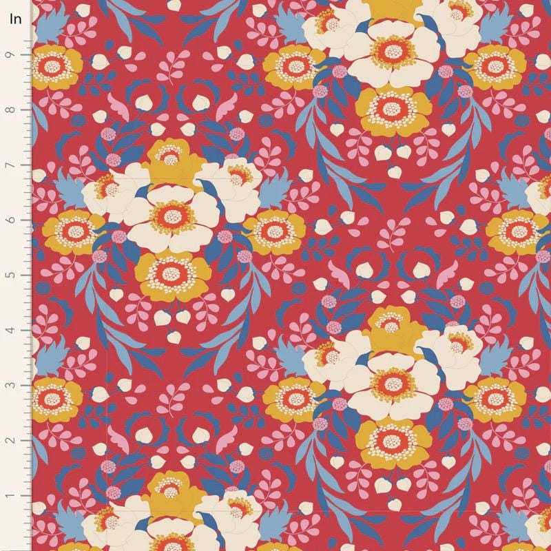 LAST BOLT! Tilda Jubilee Fabric Collection Anemone Red Authentic Premium 100% Cotton Fabrics
